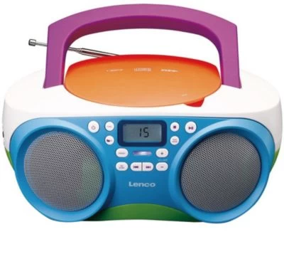 Lenco SCD-41 Kids - Boombox Kinder-CD-/MP3-Player Mit Radio, USB-Anschluss Und Kopfhöreranschluss
