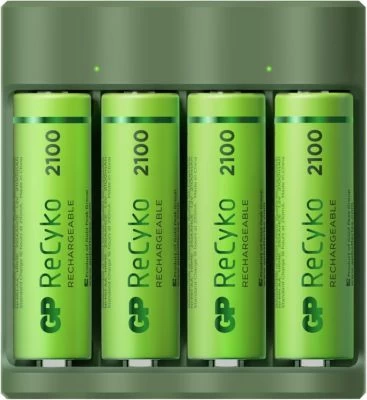GP Batteries USB Ladegerät Inkl. 4x AA NimH Akkus ReCyko+ 2100 MAH
