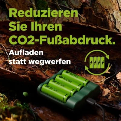 GP Batteries USB Ladegerät Inkl. 4x AA NimH Akkus ReCyko+ 2100 MAH – Bild 6