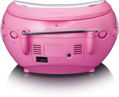 Lenco SCD-24PK Kids - Boombox CD-Player Für Kinder Mit Radio Und Stickern, Pink – Bild 6