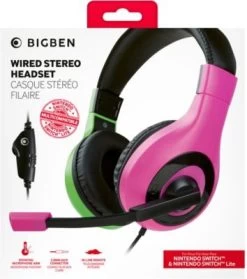 Bigben Stereo Gaming-Headset V1 Pink/grün Switch