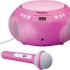 Lenco SCD-620  Pink Kinder-Boombox Mit CD, Mikrofon + Aufkleber