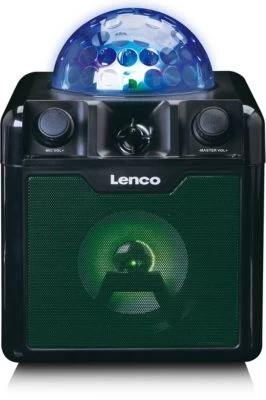 Lenco BTC-055BK - Karaoke-System Mit Bluetooth, Akku, Mikrofon Und Disco-Kugel – Bild 3