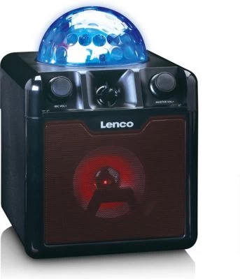 Lenco BTC-055BK - Karaoke-System Mit Bluetooth, Akku, Mikrofon Und Disco-Kugel – Bild 4
