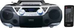 Lenco SCD-720SI - XXL Boombox CD/MP3/Kassetten-Player Mit DAB+/FM-Radio, USB, AUX Und Kopfhöreranschluss, Silber