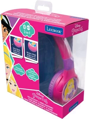 LEXIBOOK Disney Prinzessin Komfortable Kabelose Bluetooth Kopfhörer Für Kinder – Bild 3