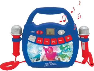 LEXIBOOK Tragbarer Karaoke-Player Für Kinder Spiderman,