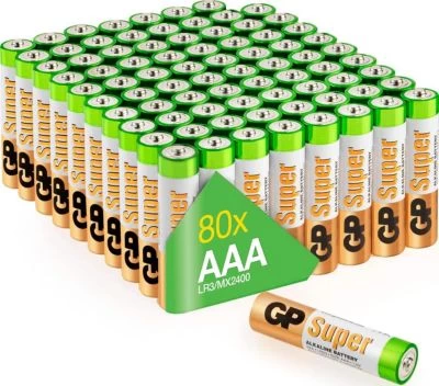 GP Batteries Alkaline Super 1,5V Batterien Multipack, AAA, LR03 (80er Pack)