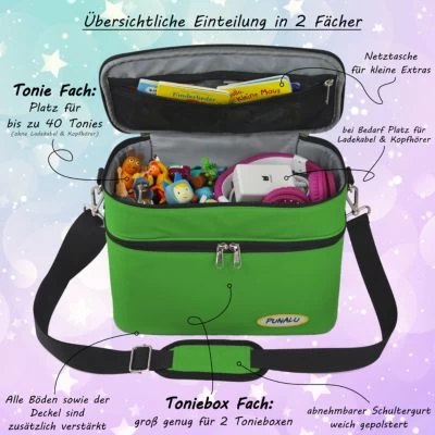 PUNALU Große Tasche Für Toniebox Und Zubehör, Platz Für Ca. 68 Tonies Hörfiguren Toniebox Tasche – Bild 2