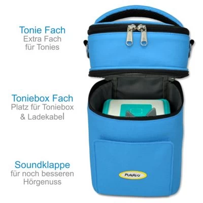 PUNALU Kompakte Tasche Für Toniebox Und Zubehör, Platz Für Ca. 20 Tonies Hörfiguren Toniebox Tasche – Bild 2