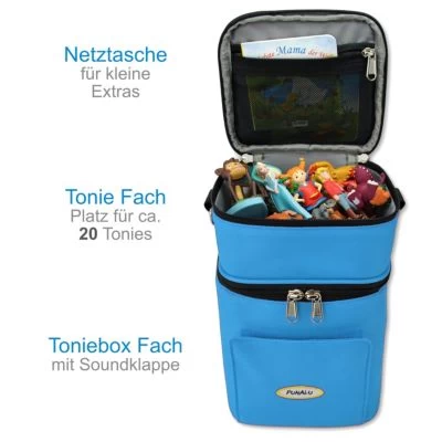 PUNALU Kompakte Tasche Für Toniebox Und Zubehör, Platz Für Ca. 20 Tonies Hörfiguren Toniebox Tasche – Bild 3