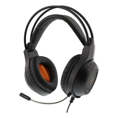 Deltaco LED Stereo-Headset (PC-Gaming, 2 X 3,5 Mm AnschlĂĽsse 40 Mm Orange LED)