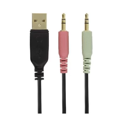 Deltaco LED Stereo-Headset (PC-Gaming, 2 X 3,5 Mm Anschlüsse 40 Mm Orange LED) – Bild 3