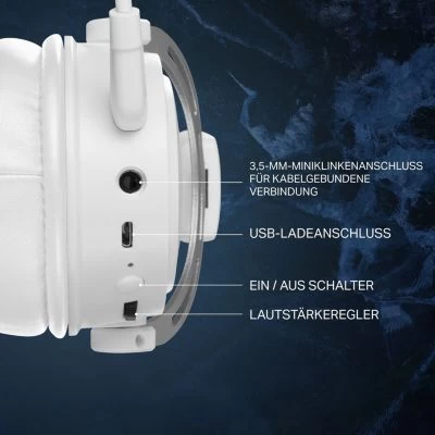 Deltaco WHITE LINE Kabelloses Gaming Headset Kopfhörer 3,5mm-Kabel – Bild 5