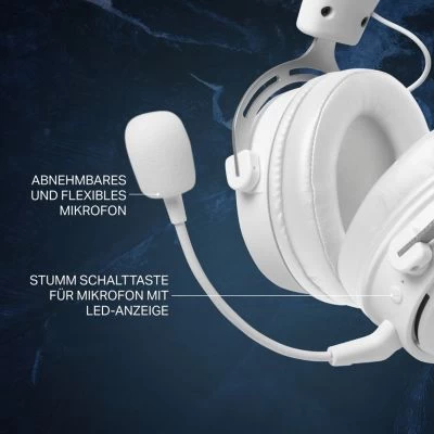 Deltaco WHITE LINE Kabelloses Gaming Headset Kopfhörer 3,5mm-Kabel – Bild 6