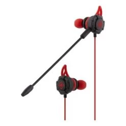 Deltaco In-Ear-Headset (abnehmbares Mikrofon, Doppelmikro, Silikonflügel)