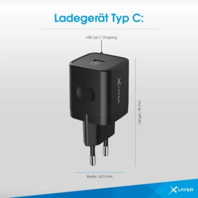 Xlayer CHARGER Ladegerät Typ C (USB-C) Single Charger PD 20W – Bild 3