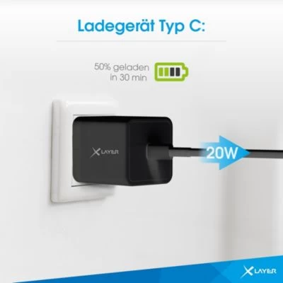 Xlayer CHARGER Ladegerät Typ C (USB-C) Single Charger PD 20W – Bild 5