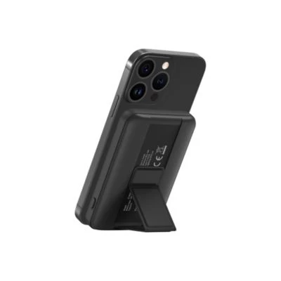 Xlayer WIRELESS Powerbank MagSafe 5000 MAh 2 In 1 Mit Standfuß Schnelles Aufladen USB-C Magnetisch Schwarz – Bild 2