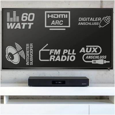 Audio Affairs Soundbar TVS 2018 TV Soundbase Soundsystem – Bild 5