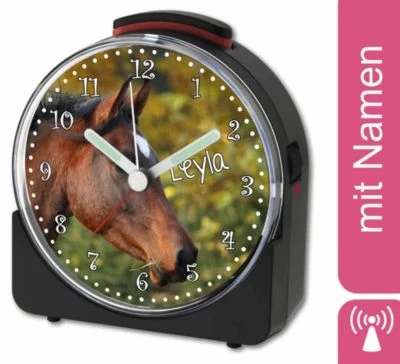 CreaDesign Kinder Funkwecker Weiß Personalisiert Mit Namen Vollblut