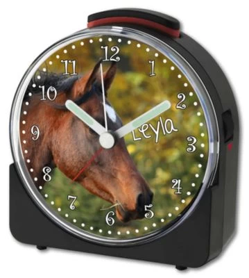 CreaDesign Kinder Funkwecker Weiß Personalisiert Mit Namen Vollblut – Bild 3