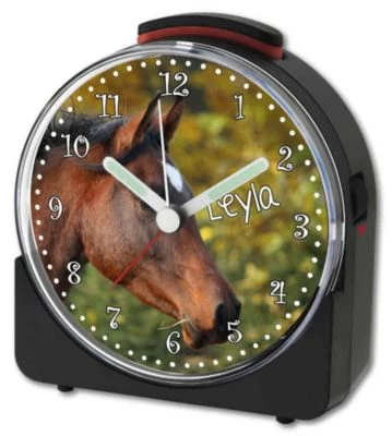 CreaDesign Kinder Funkwecker Weiß Personalisiert Mit Namen Vollblut – Bild 4