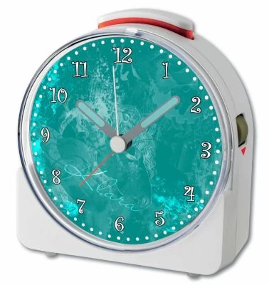 CreaDesign Kinder Funkwecker Weiß Personalisiert Mit Namen Traum Petrol 12-Stunden-Anzeigeformat, Geräuschlos/Ohne Ticken, Nachtlicht – Bild 3