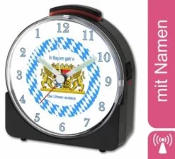 CreaDesign Kinder Funkwecker Weiß Personalisiert Mit Namen Bayern