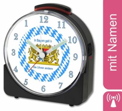CreaDesign Kinder Funkwecker Weiß Personalisiert Mit Namen Bayern