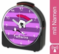CreaDesign Kinder Funkwecker Weiß Personalisiert Mit Namen Monster