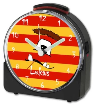 CreaDesign Kinder Funkwecker Weiß Personalisiert Mit Namen Monster – Bild 4
