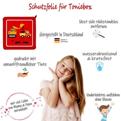 PUNALU Tasche Für Toniebox Inkl. Schutzfolie Passend Für Toniebox, Platz Für 30 Tonies, Ladegerät Und Kopfhörer, Set Toniebox Tasche + Toniebox Aufkleber – Bild 5