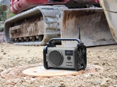 Soundmaster DAB80SG Baustellenradio Mit DAB+ UKW Bluetooth Und Li-Ion Akku IP44 Staub- Und Spritzwassergeschützt – Bild 4