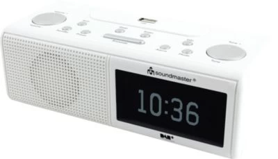 Soundmaster UR8350WE DAB+ Und UKW Radiowecker (Dualalarm) Mit USB Anschluss