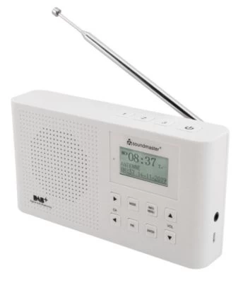 Soundmaster DAB160WE DAB+/UKW Digitalradio Mit Eingebautem 1200 MA Li-Io-Akku
