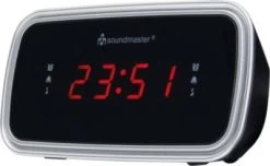 Soundmaster UR106SW UKW-PLL Uhrenradio Mit Festsenderspeicher Dualalarm Snooze Sleep