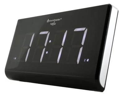 Soundmaster UR8400 Jumbo-LED-Alarm UKW-PLL Uhrenradio Mit 2 Weckzeiten Und Dimmbaren Display
