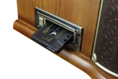 Soundmaster NR546BR Nostalgie Stereo DAB+/UKW Digitalradio Mit Plattenspieler Inkl Audio Technica Magnettonabnehmersystem, CD/MP3, USB, Kassette, Bluetooth Und Encoding – Bild 5