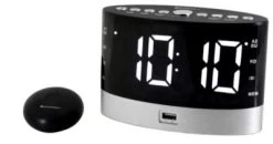 Soundmaster UR580SW UKW Radiowecker Für Hörgeschädigte Mit Schnurlosem Vibrationskissen