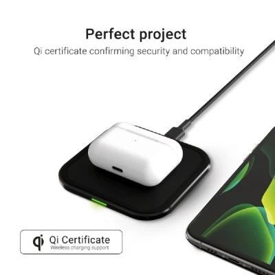 Green Cell AirJuice 15W Induktionsladegerät Schnellladefunktion Wireless Charger – Bild 2
