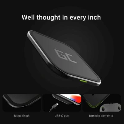 Green Cell AirJuice 15W Induktionsladegerät Schnellladefunktion Wireless Charger – Bild 4