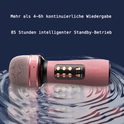 Epik Tragbare Handheld Hohe Bluetooth Wireless Mikrofon Karaoke-Mikrofon Handheld Bluetooth Lautsprecher Wireless 1800mAh – Bild 2