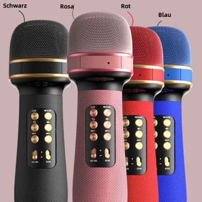 Epik Tragbare Handheld Hohe Bluetooth Wireless Mikrofon Karaoke-Mikrofon Handheld Bluetooth Lautsprecher Wireless 1800mAh – Bild 4