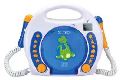 X4-TECH Kinder CD-Player Bobby Joey Inkl. USB / MP3 Und Mikrofone, Blau – Bild 6