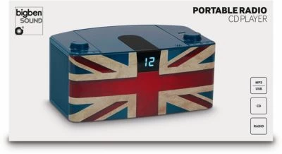 Bigben CD-Player Mit USB + Radio CD57 Union Jack – Bild 2