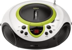 Lenco SCD-38 USB Grün - Boombox CD-/MP3-Player Mit Radio Und USB-Anschluss