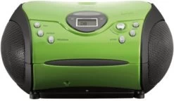 Lenco SCD-24 Grün/schwarz - Boombox CD-Player Mit Radio Und Kopfhöreranschluss