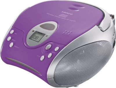 Lenco SCD-24 Violett - Boombox CD-Player Mit Radio Und Kopfhöreranschluß – Bild 2