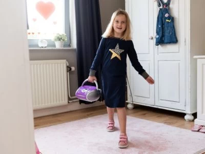 Lenco SCD-24 Violett - Boombox CD-Player Mit Radio Und Kopfhöreranschluß – Bild 4